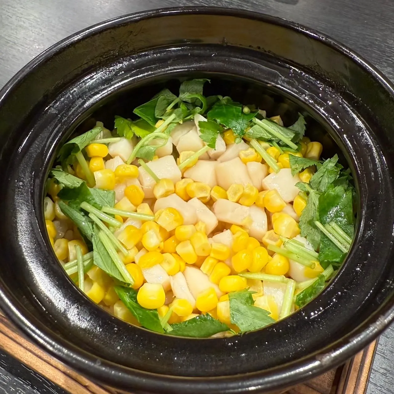 【帆立ととうもろこしの炊き込みご飯】